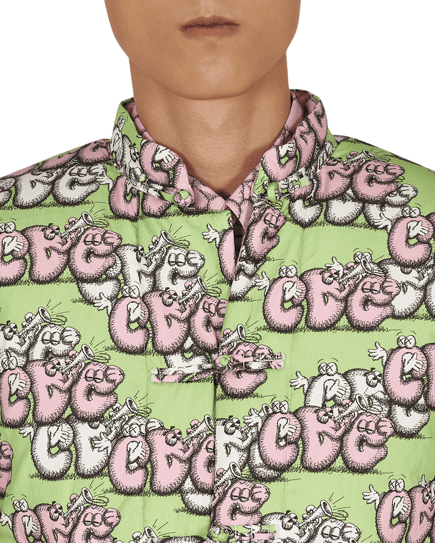 Comme Des Garcons Shirt Woven Print G/B Coats and Jackets Jackets FH-J007-W21 1