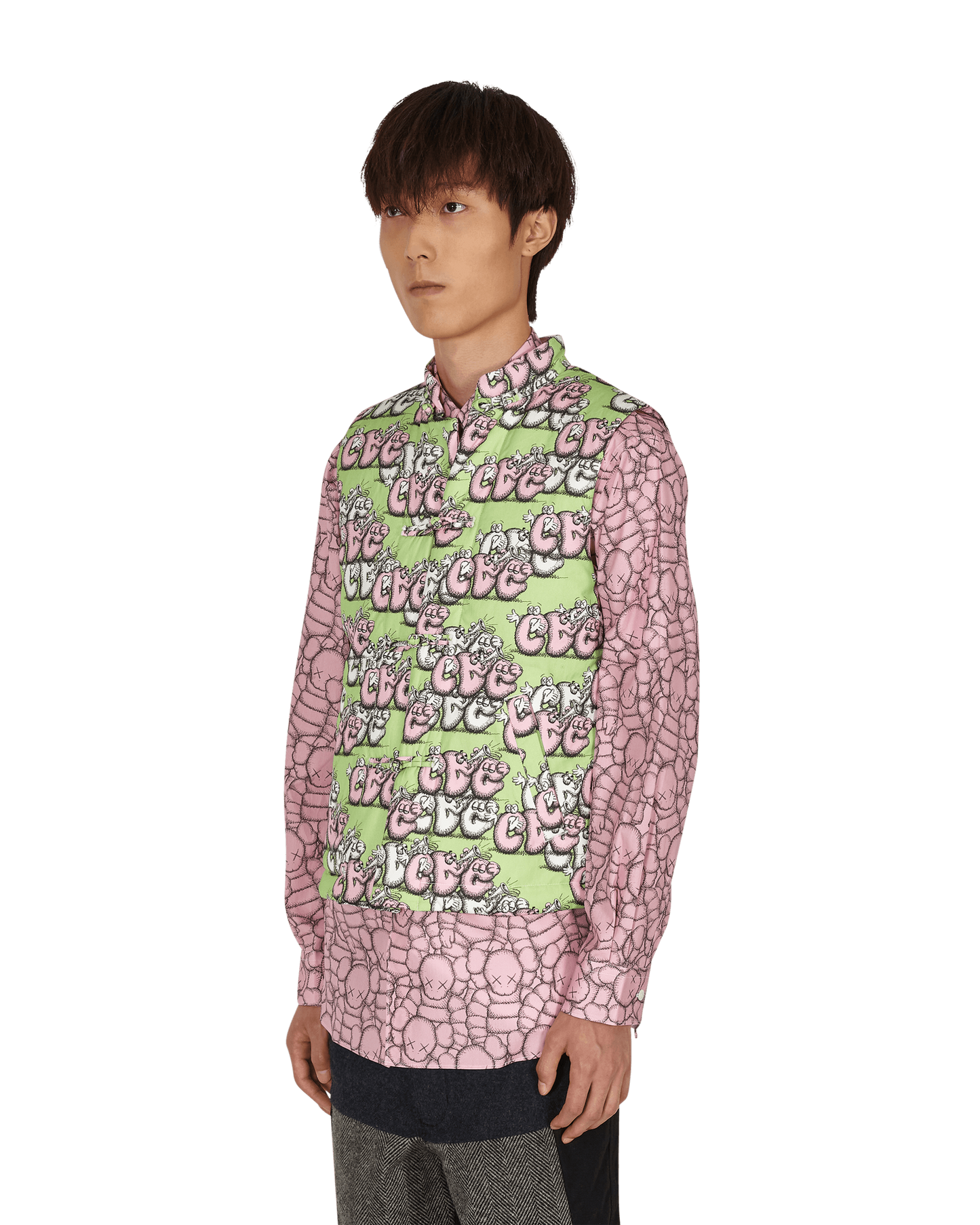 Comme Des Garcons Shirt Woven Print G/B Coats and Jackets Jackets FH-J007-W21 1