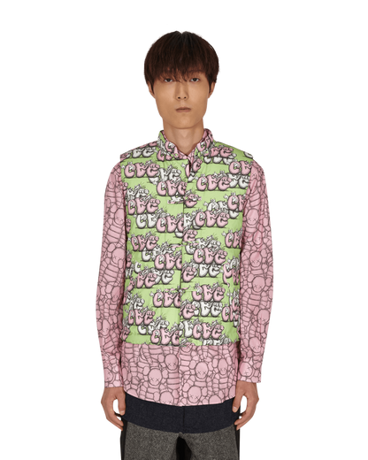 Comme Des Garcons Shirt Woven Print G/B Coats and Jackets Jackets FH-J007-W21 1