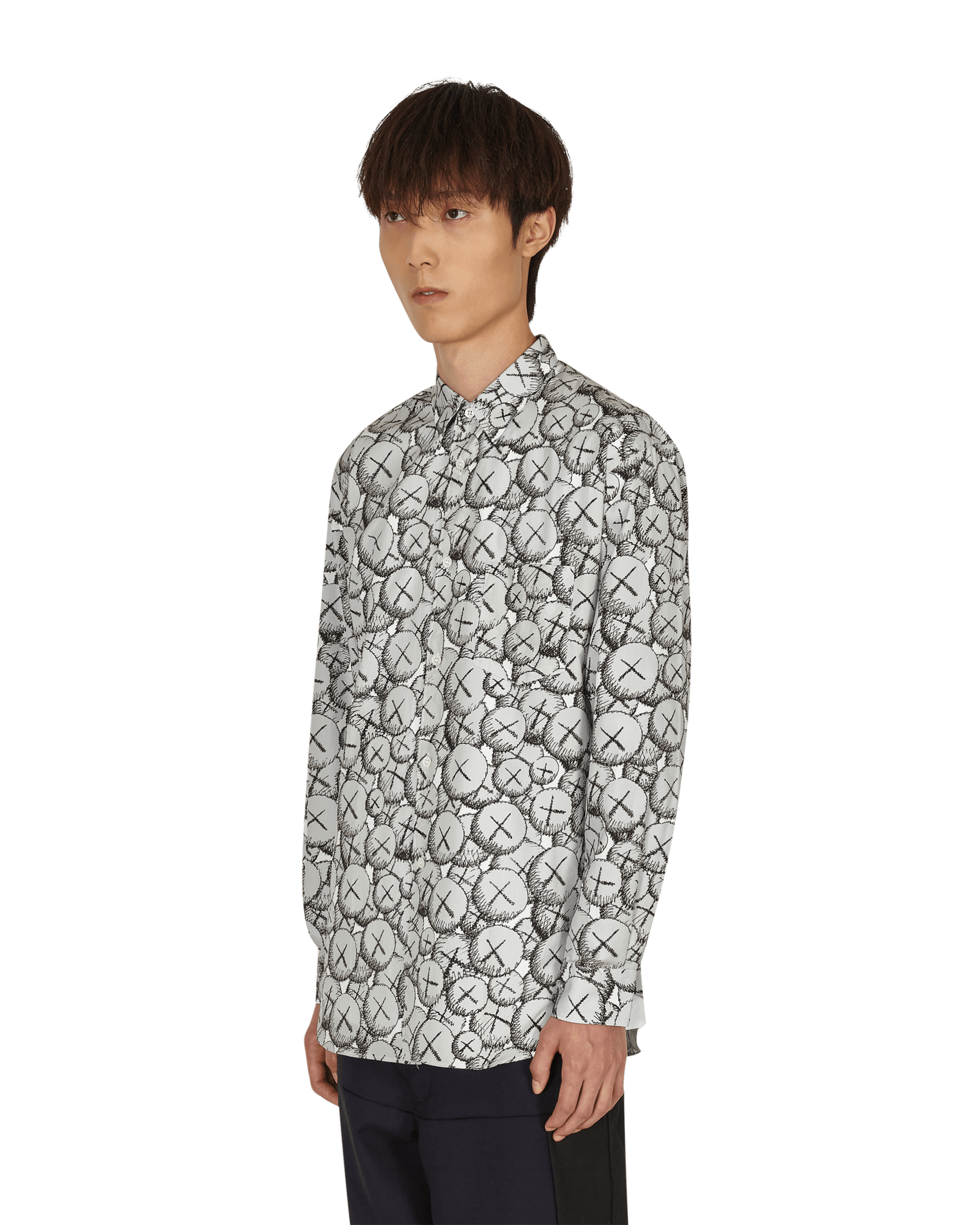 Comme Des Garcons Shirt Woven Print D Shirts Longsleeve FH-B027-W21 1