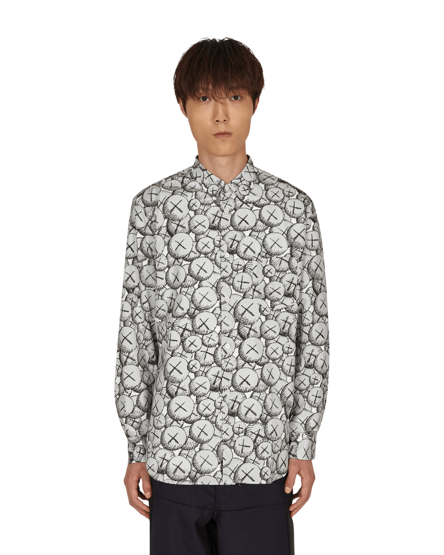 Comme Des Garcons Shirt Woven Print D Shirts Longsleeve FH-B027-W21 1