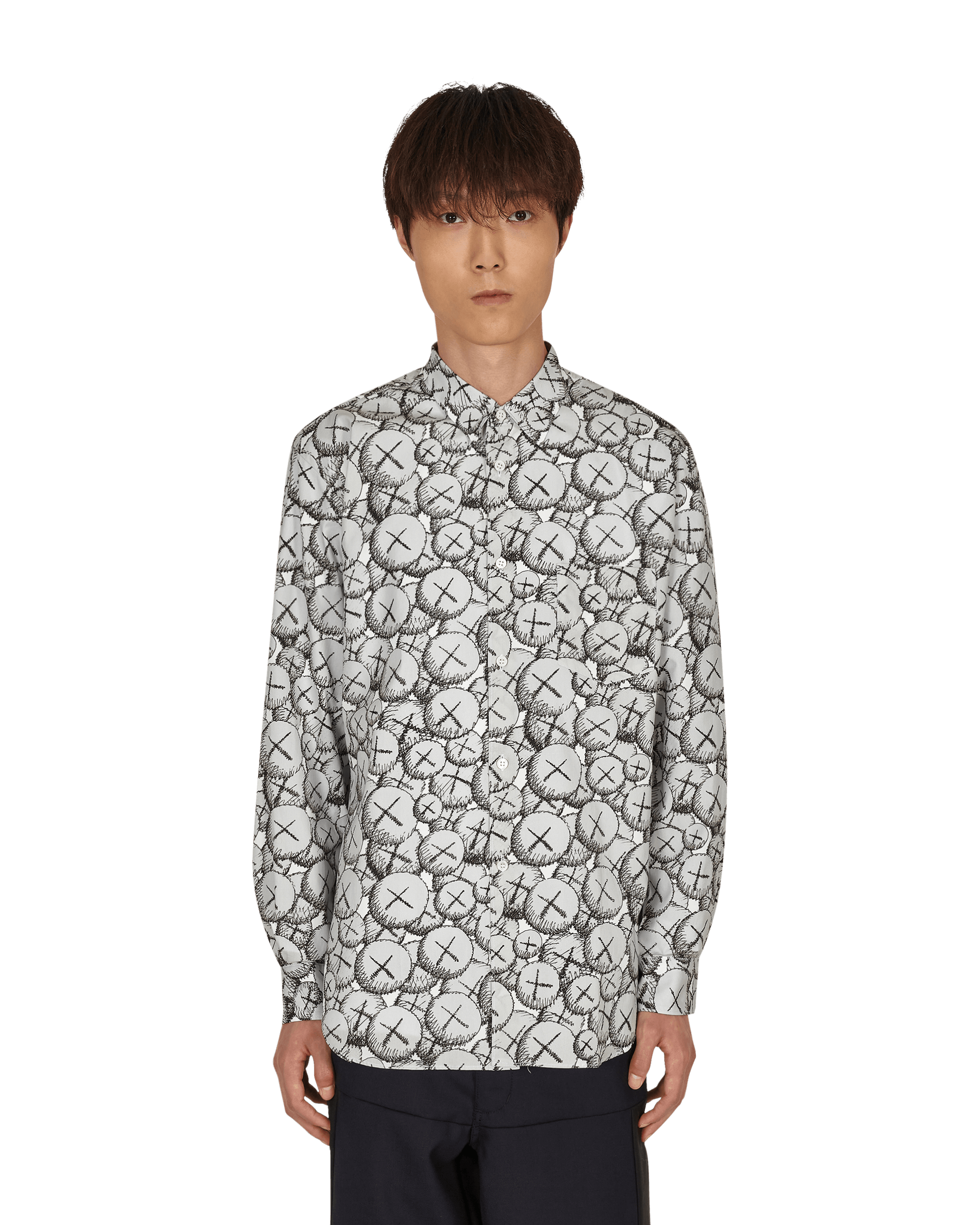 Comme Des Garcons Shirt Woven Print D Shirts Longsleeve FH-B027-W21 1