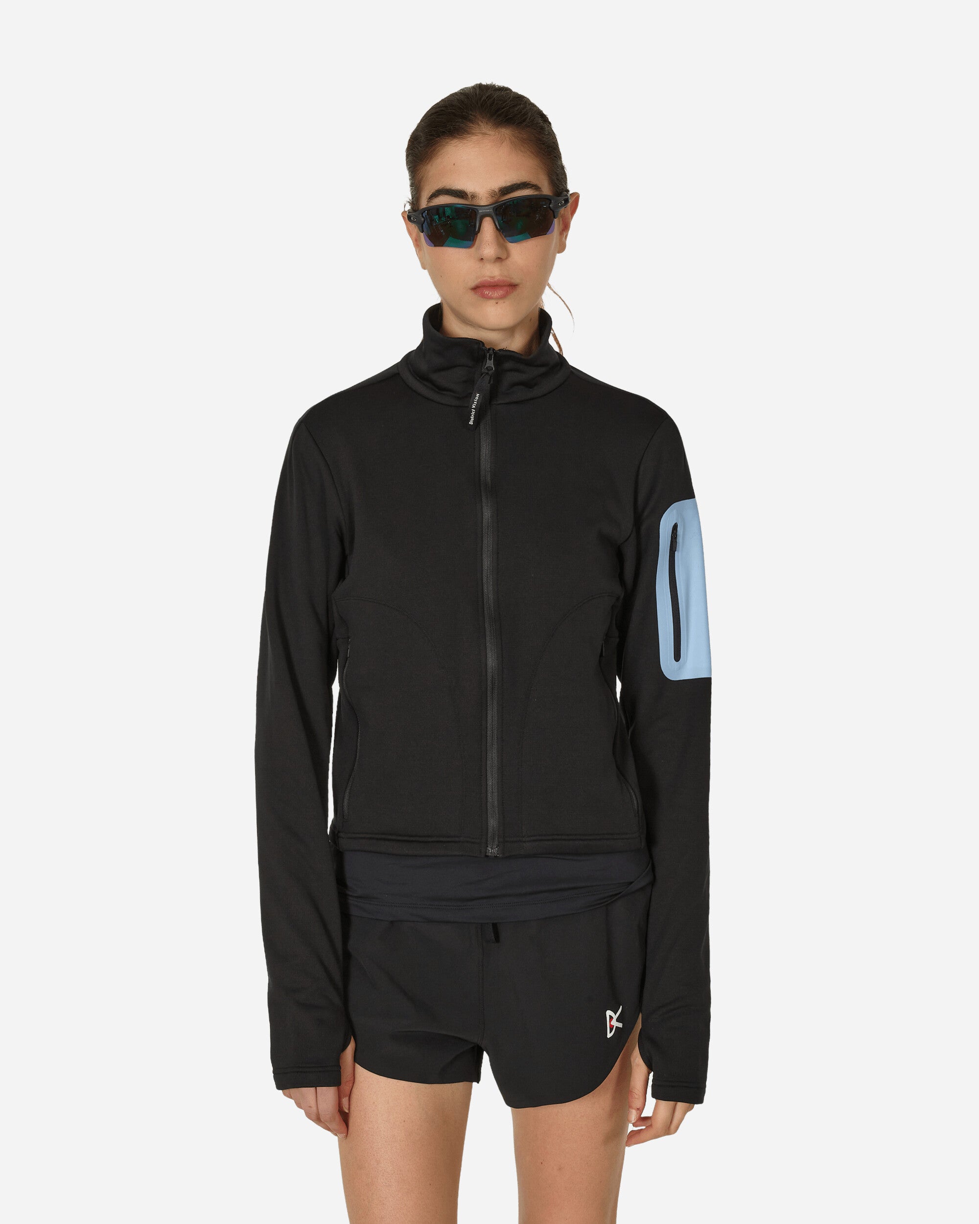 Full-Zip Grid Fleece Jacket Black