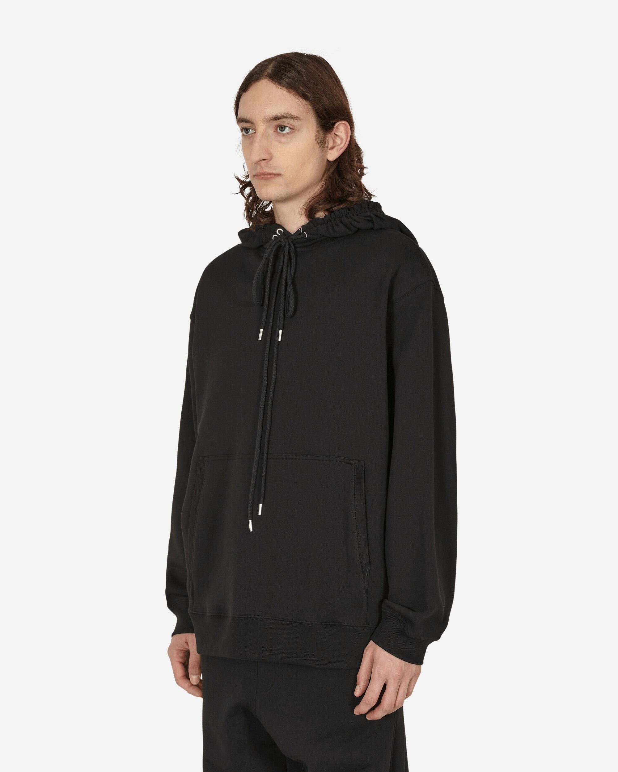 Dries Van Noten Loose Fit Hooded Sweatshirt Black - Slam Jam