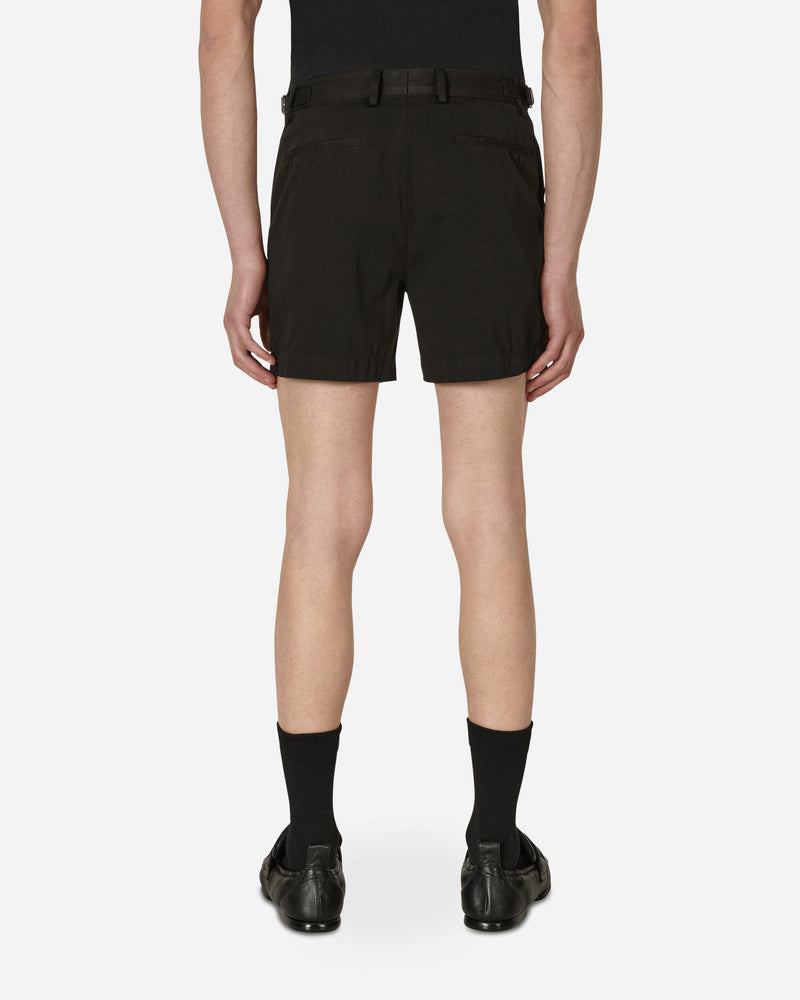 Dries Van Noten Pleated Cotton Shorts Black - Slam Jam Official Store