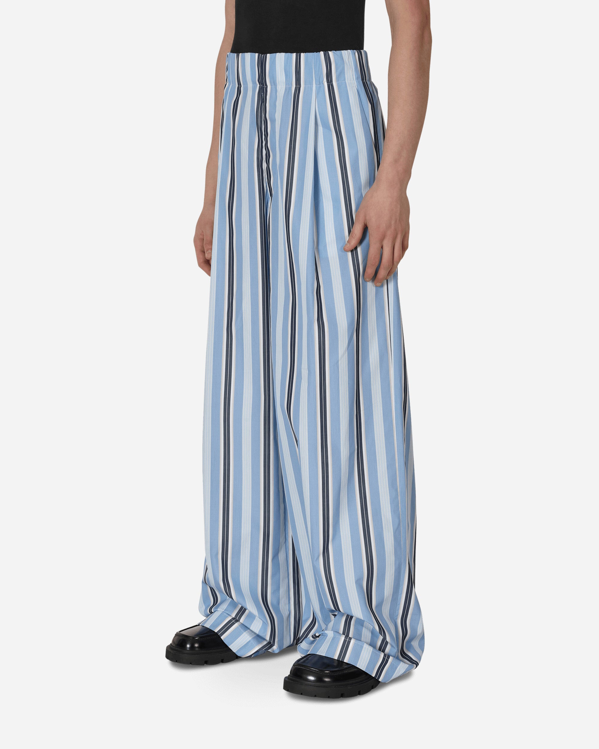 Dries Van Noten Striped Baggy Pants Blue - Slam Jam Official Store