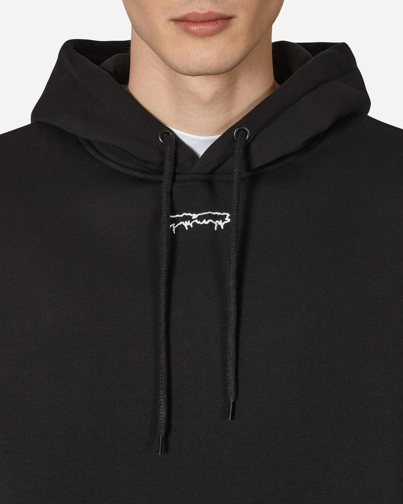 Fucking Awesome Outline Drip Hooded Sweatshirt Black - Slam Jam