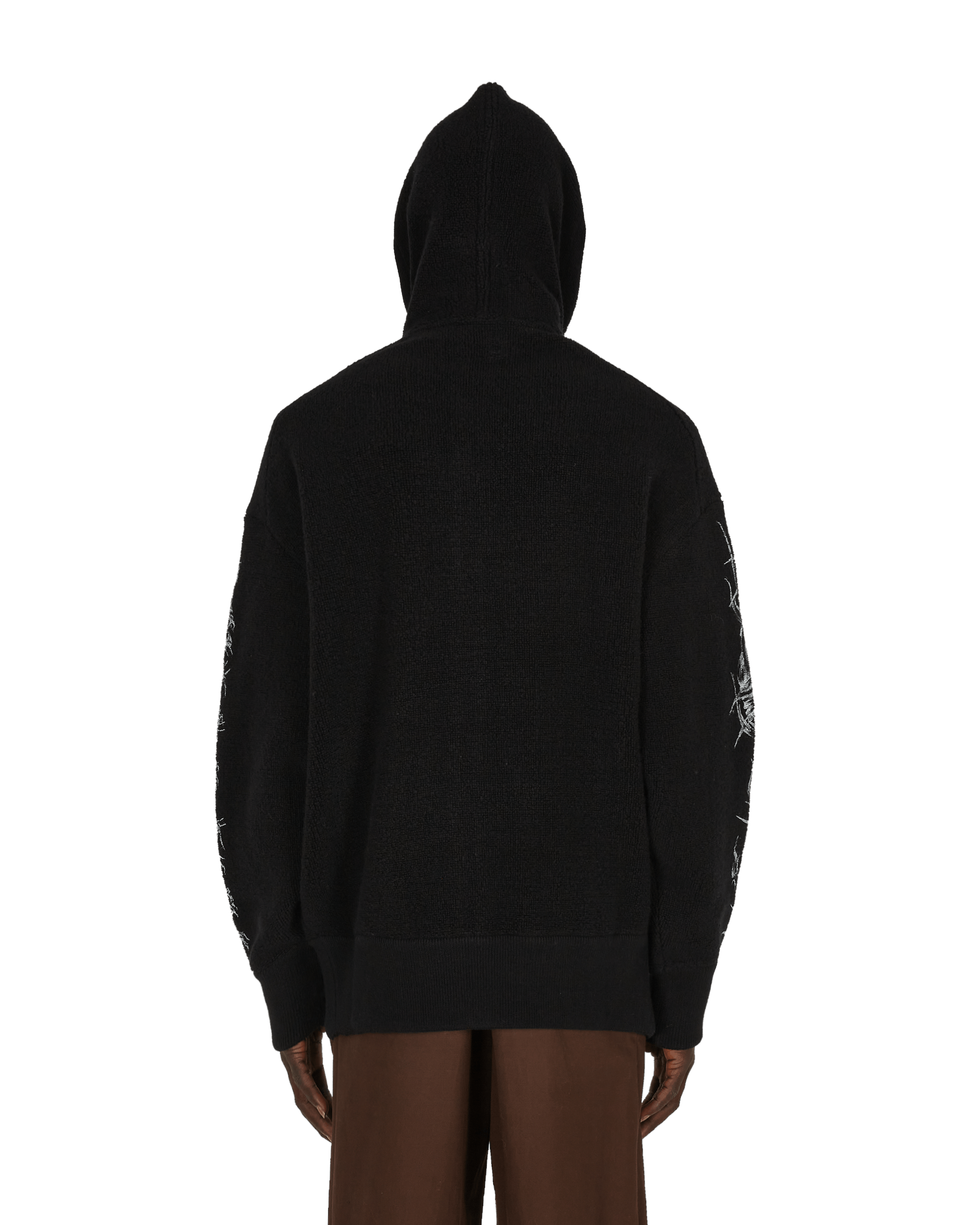 Givenchy Barbedwire Printed Black Sweatshirts Hoodies BM00TM4Y7Y001 001