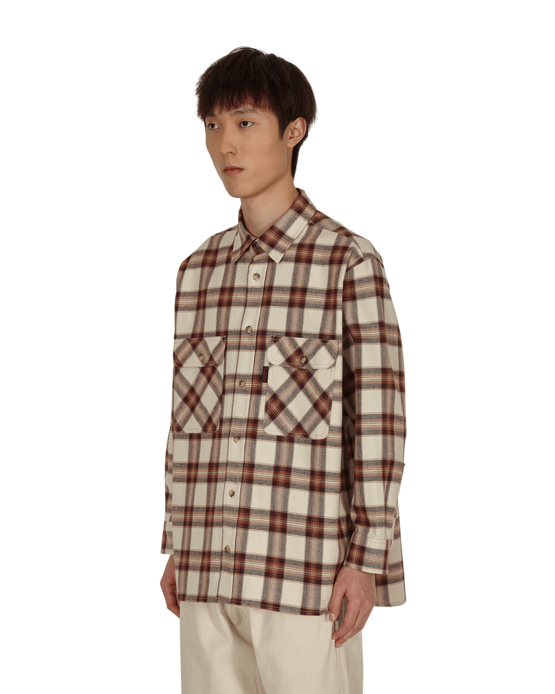 Gramicci Flannel Shirt Beige - Slam Jam Official Store