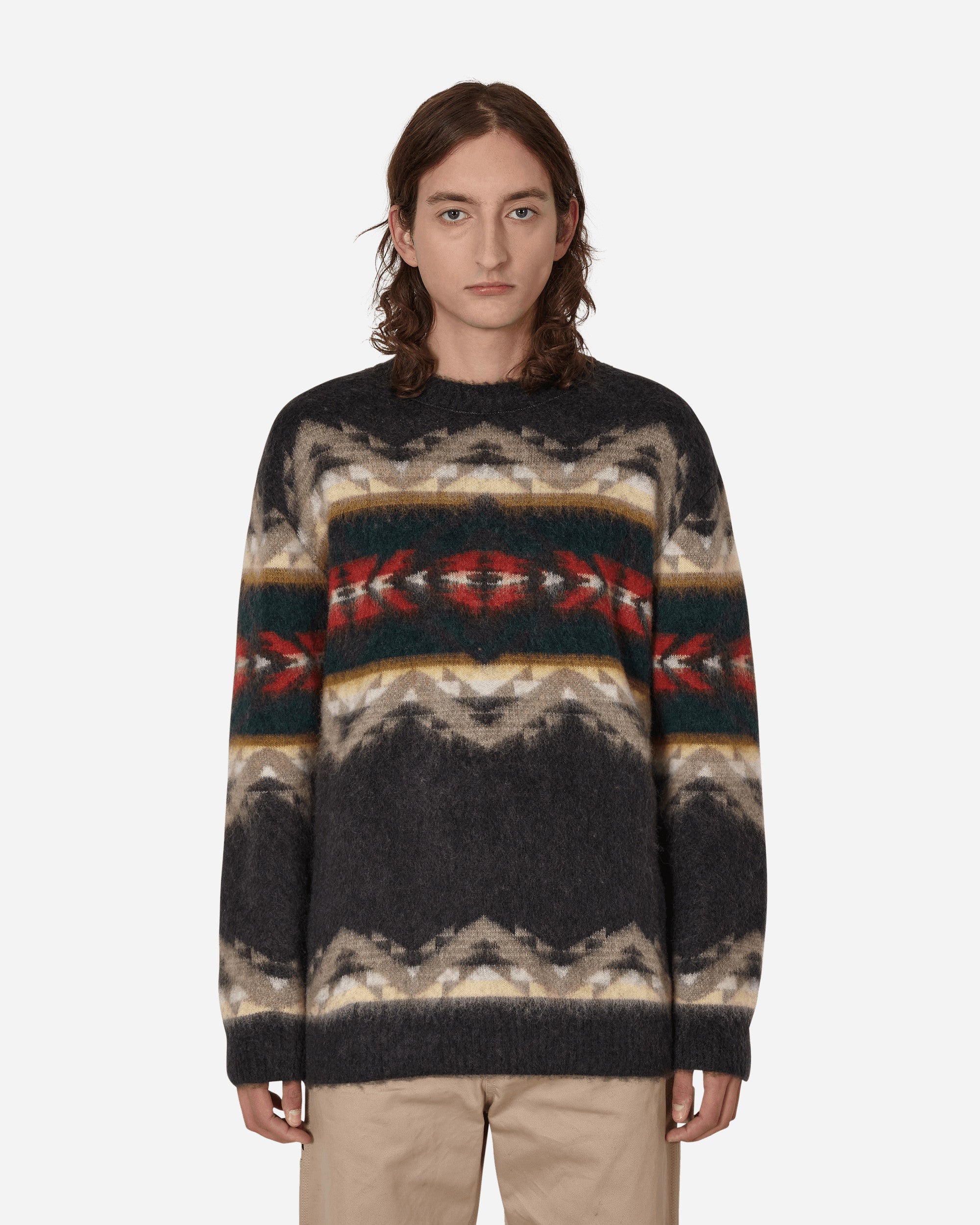 Junya Watanabe MAN Pendleton Crewneck Sweater Grey - Slam Jam