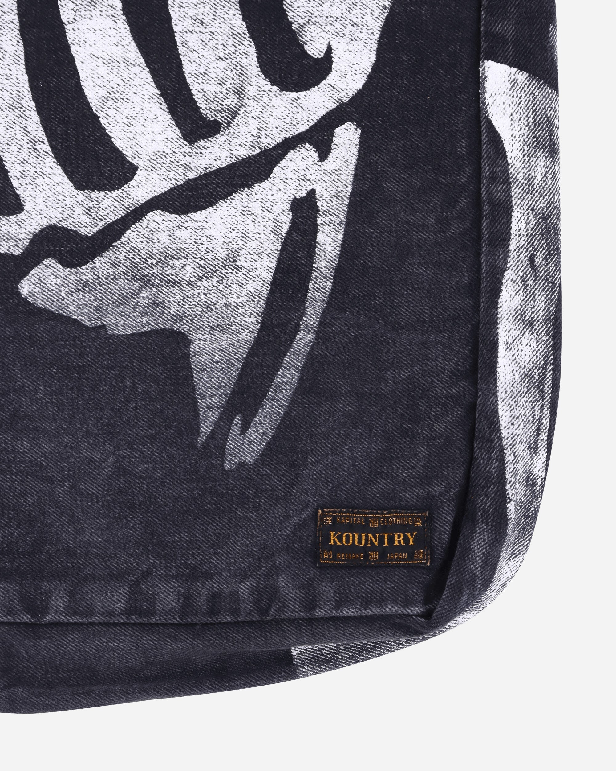 KAPITAL Black Denim Book Bag Black - Slam Jam Official Store