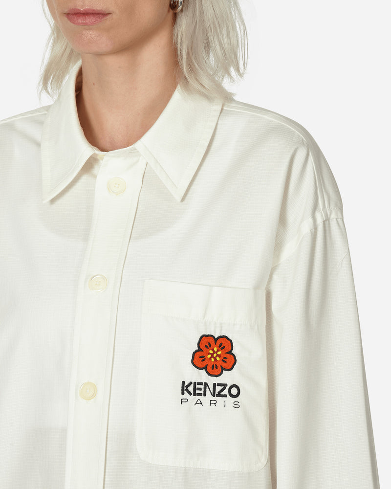 KENZO Paris Boke Crest Oversized Shirt Off White Shirts Longsleeve Shirt FD65CH5079LA 02