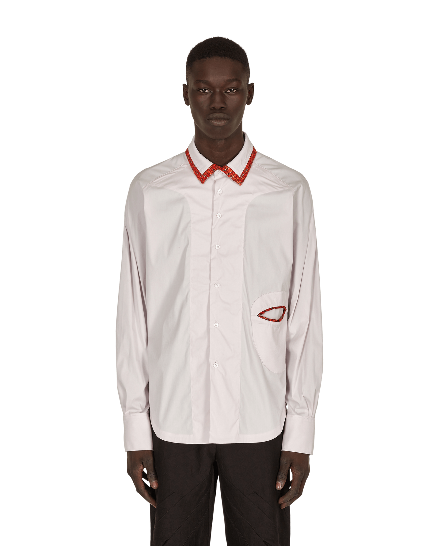 Kiko Kostadinov Torquils Pocket Pale Camellia/Ruby Shirts Longsleeve KKAW21SH01-41 001