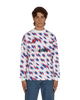 L'Art De L'Automobile All Over Mock Neck White T-Shirts Longsleeve KAR90PER 001