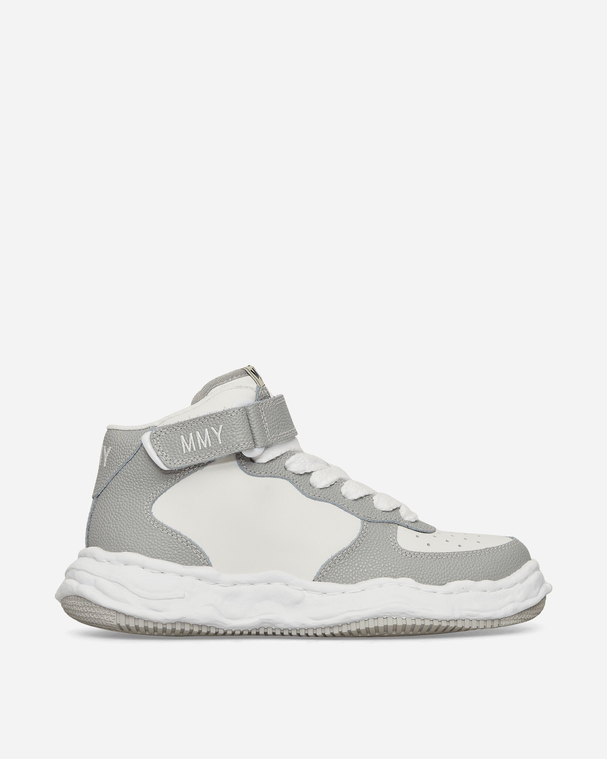 Wayne OG Sole Embossed Leather High Sneakers Grey / White
