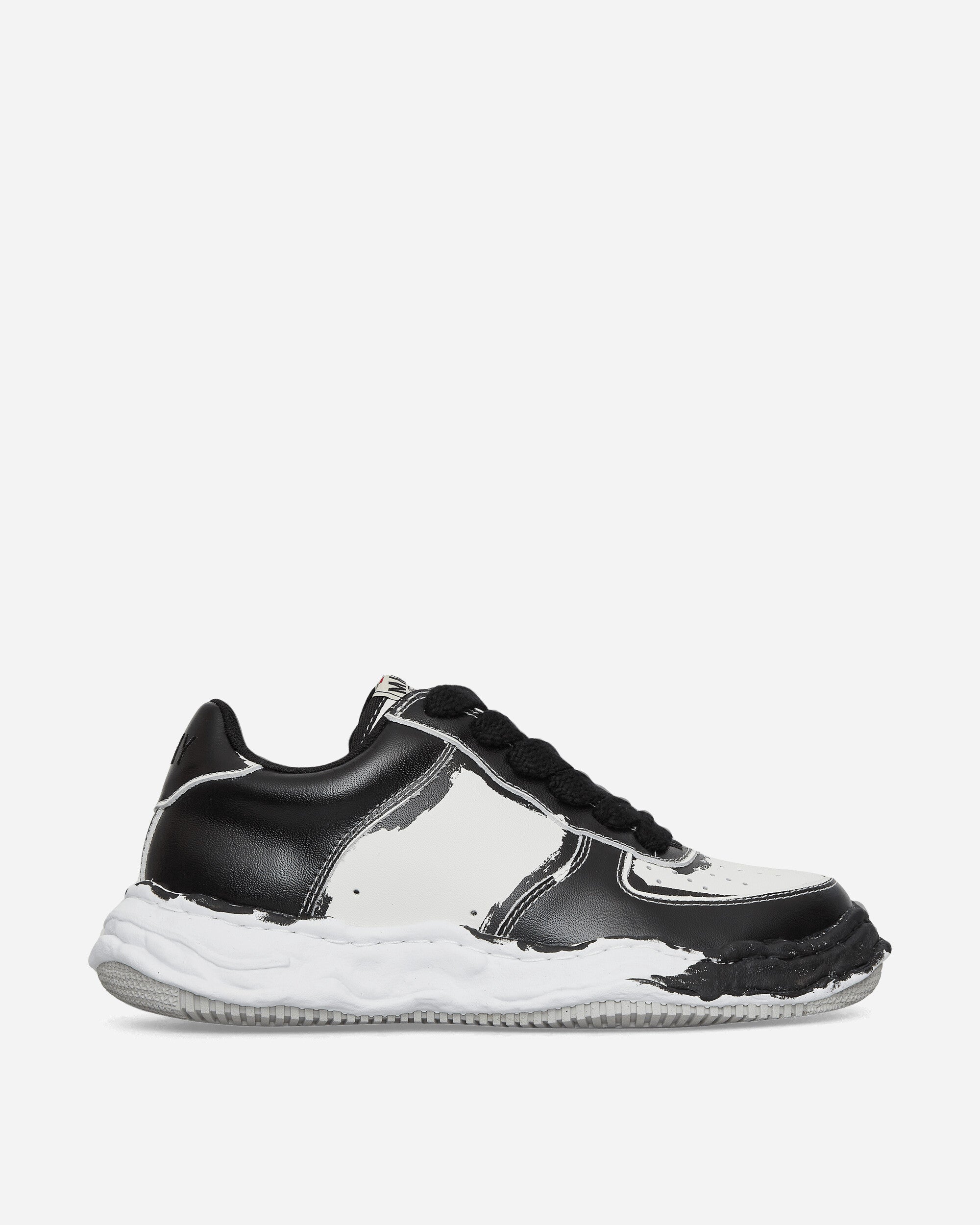 Wayne OG Sole Printed Leather Low Sneakers Black / White