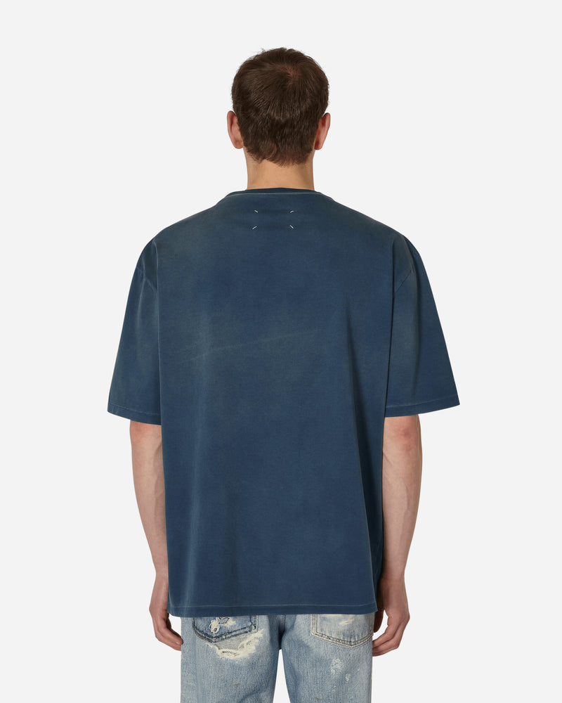 Maison Margiela Logo Heavy Jersey T-Shirt Blue - Slam Jam Official