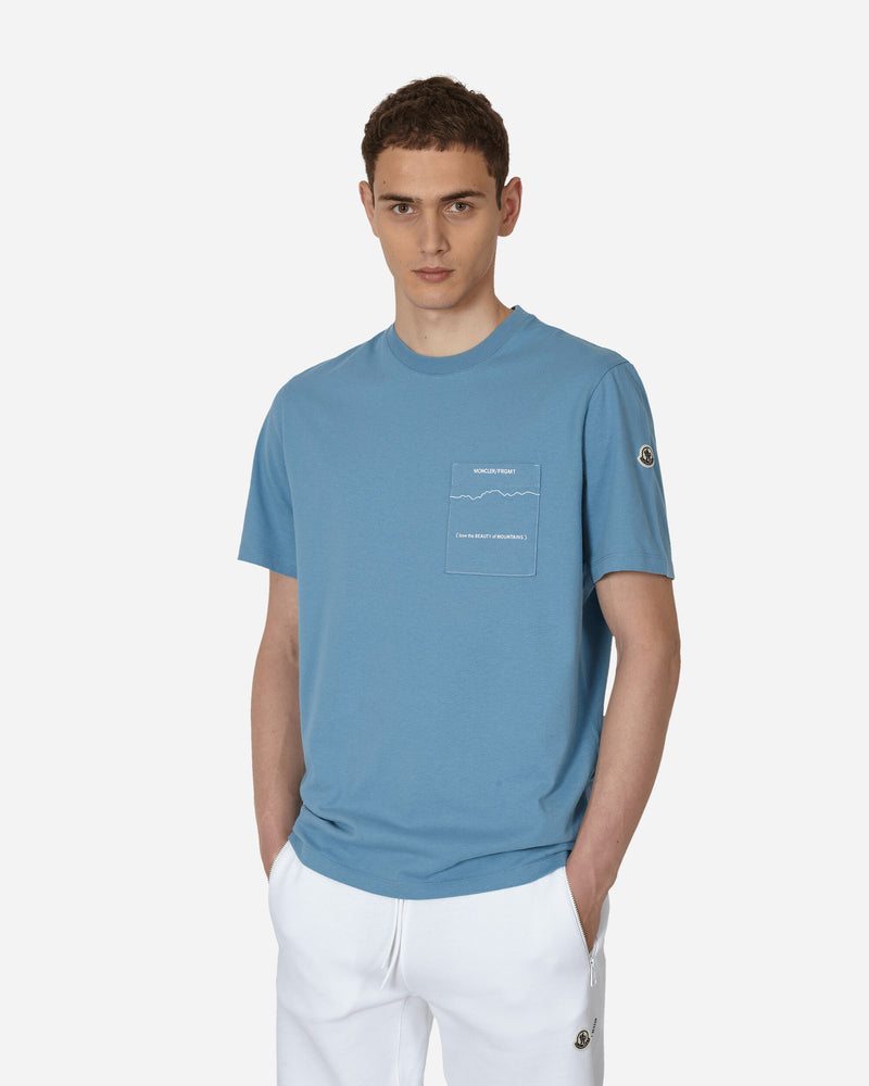 Moncler Genius FRGMT Pocket Logo T-Shirt Blue - Slam Jam Official