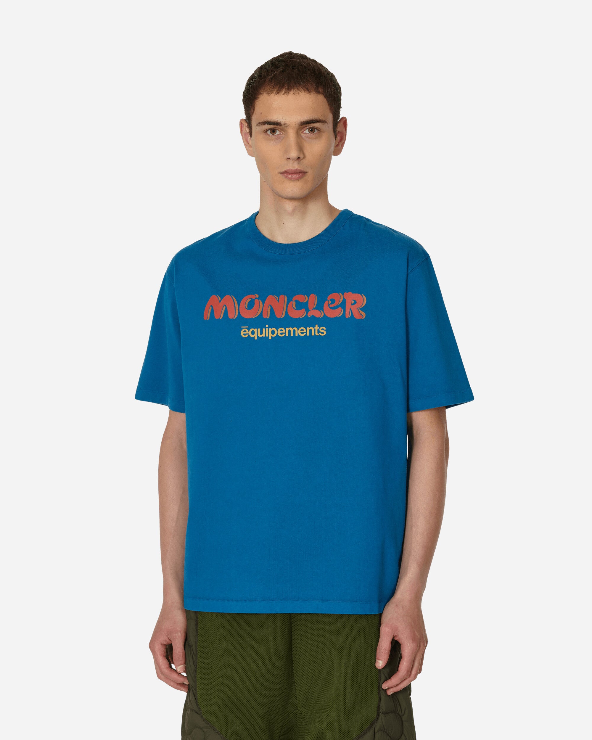 Moncler Genius Salehe Bembury Logo T-Shirt Blue - Slam Jam