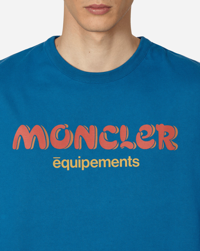 Moncler Genius Salehe Bembury Logo T-Shirt Blue - Slam Jam