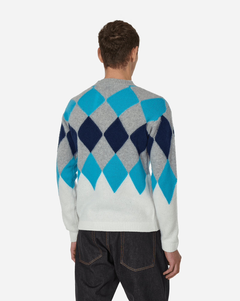 Moncler Genius FRGMT Argyle Wool & Cashmere Sweater Blue