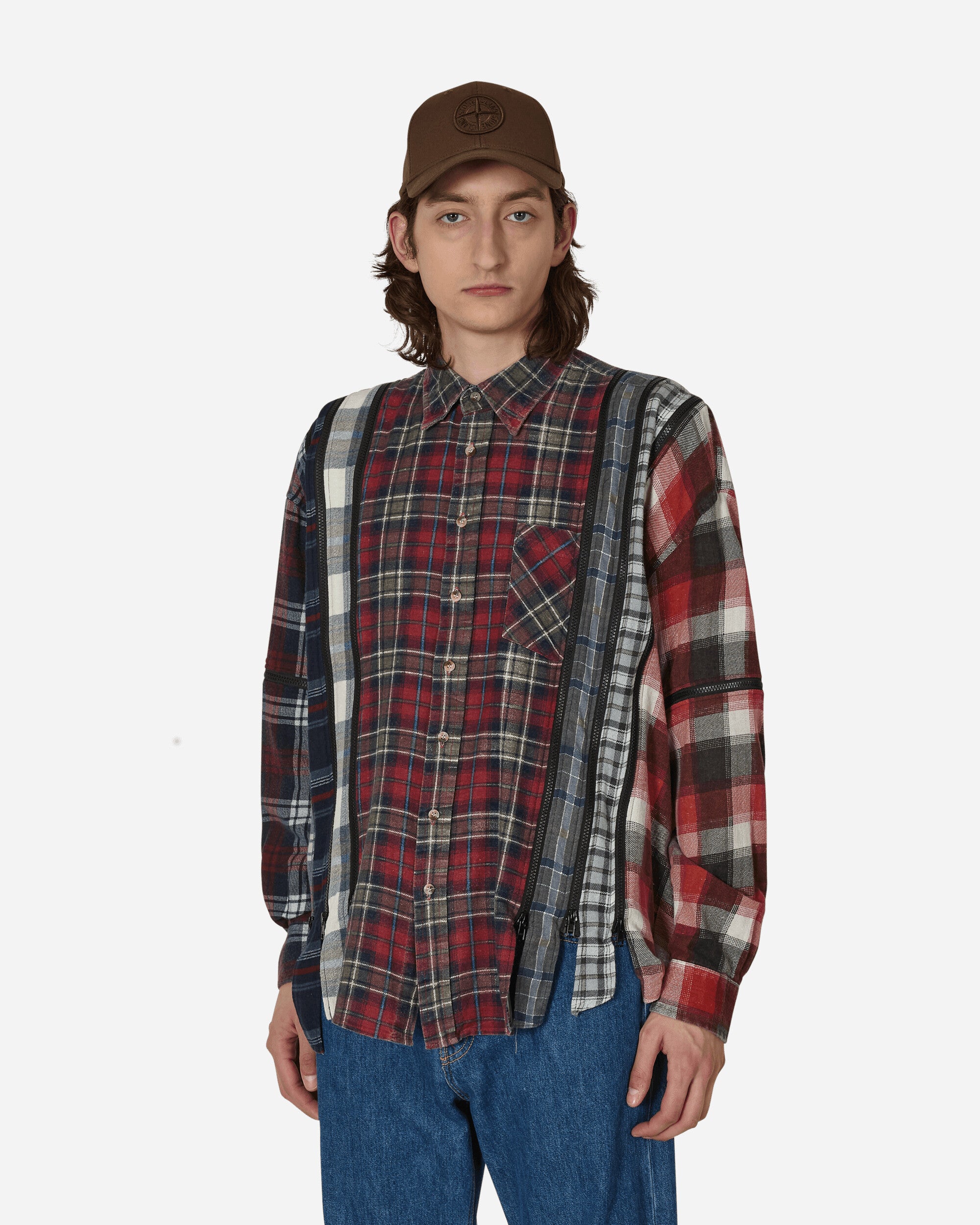 Rebuild by Needles Flannel Shirt 7 Cuts Shirt new XS red