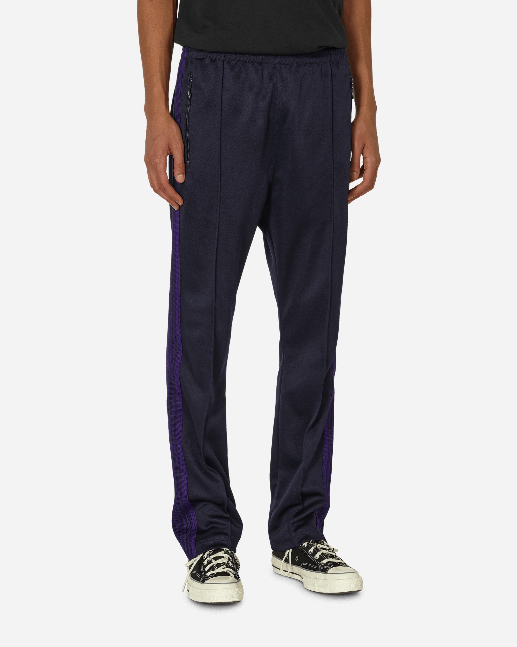 Needles Poly Smooth Narrow Track Pants Navy - Slam Jam® Official Store