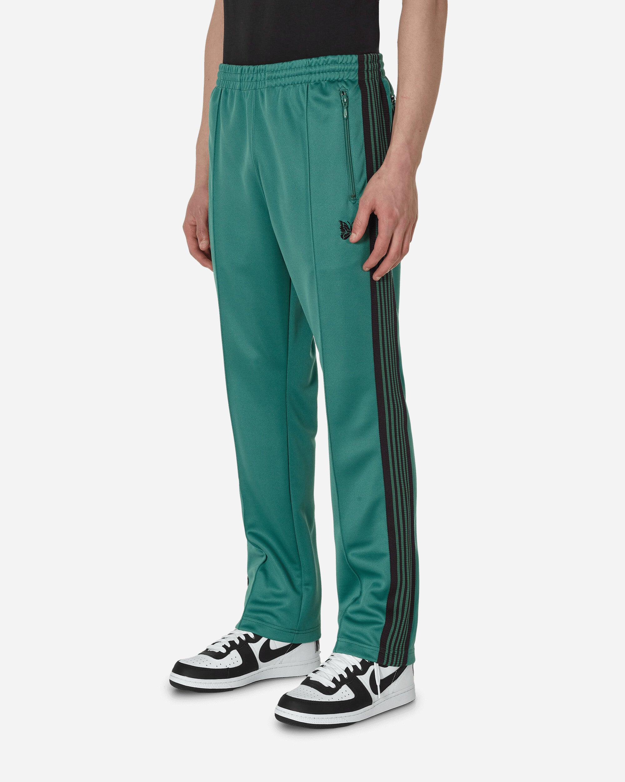 Needles Poly Smooth Narrow Track Pants Emerald - Slam Jam Official ...