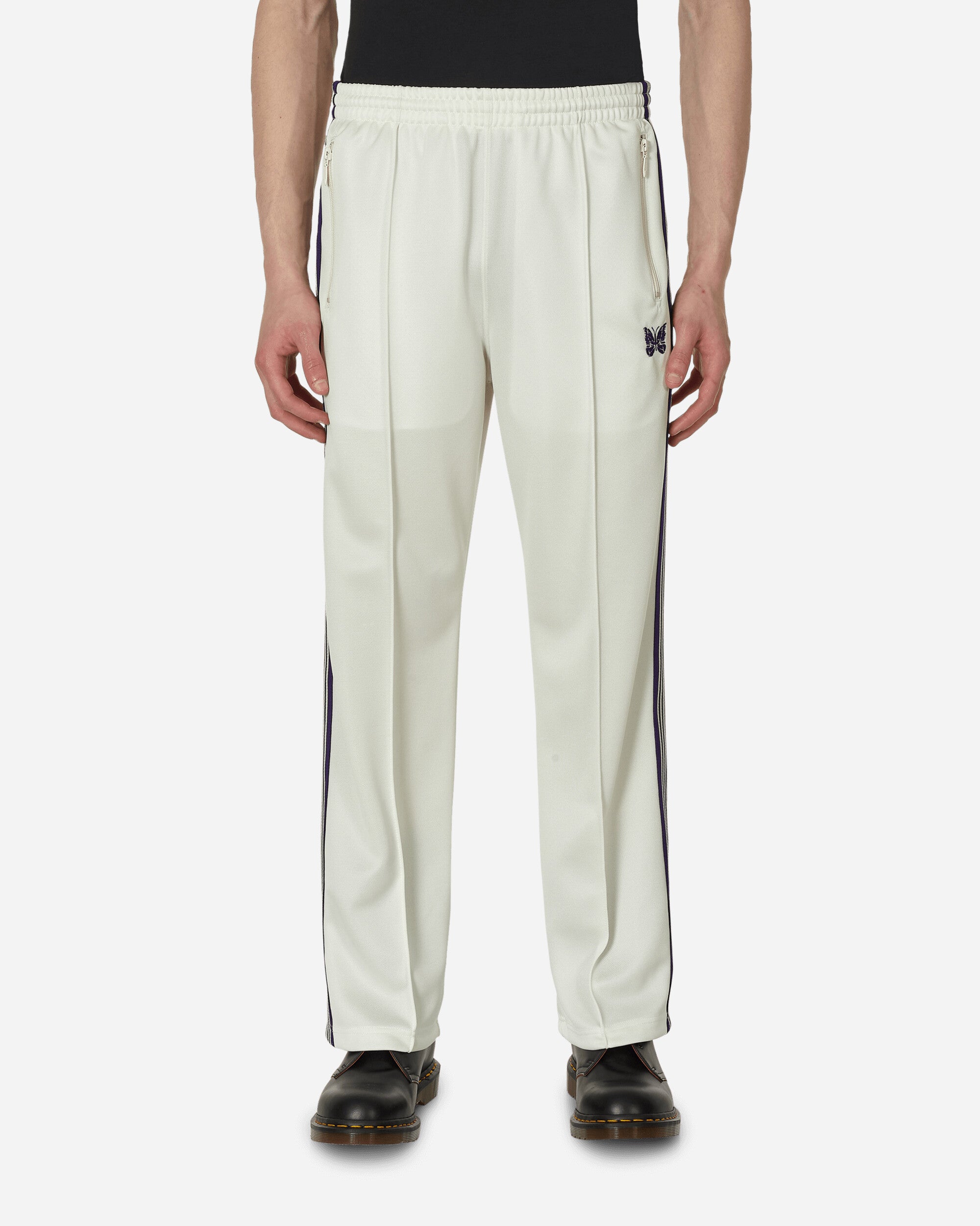 Poly Smooth Track Pants Ice White