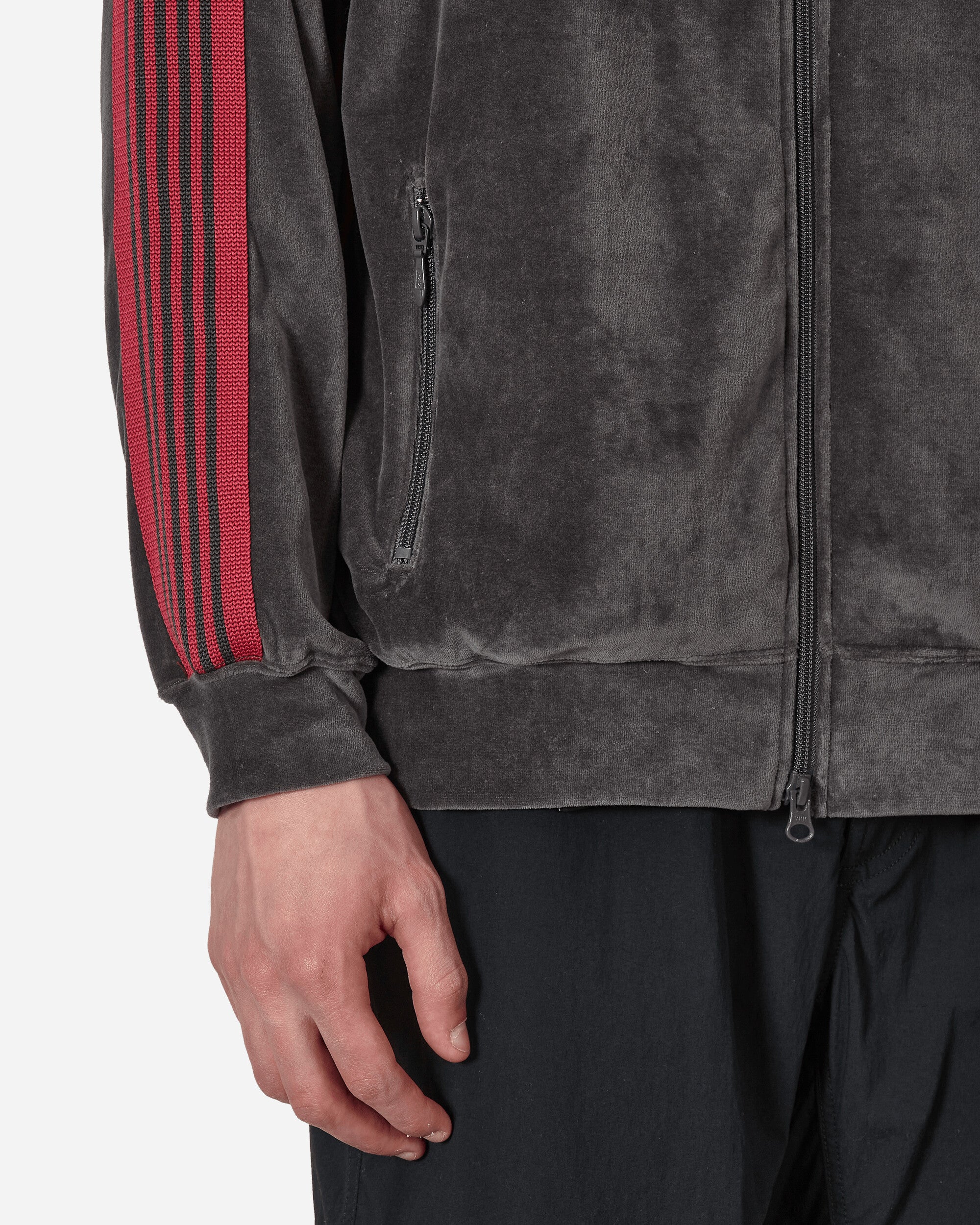 Needles Velour Track Jacket Charcoal - Slam Jam Official Store