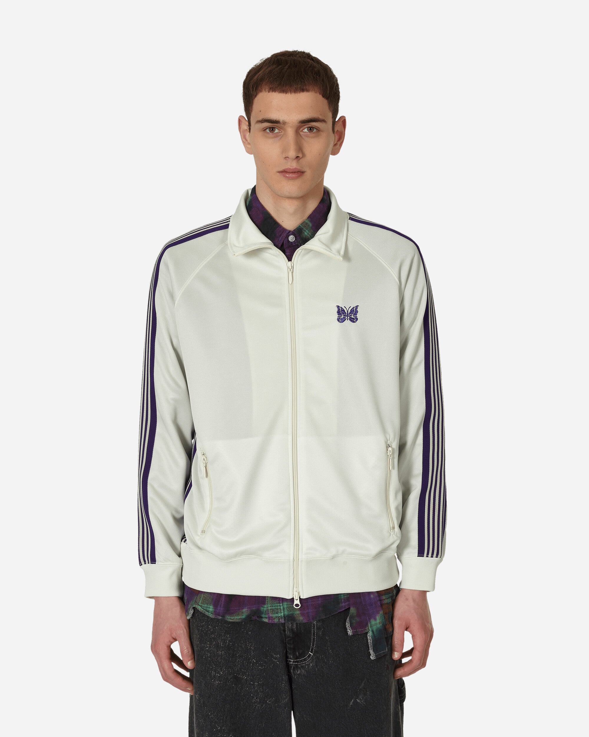 Needles Poly Smooth Track Jacket Ice White - Slam Jam® Official Store