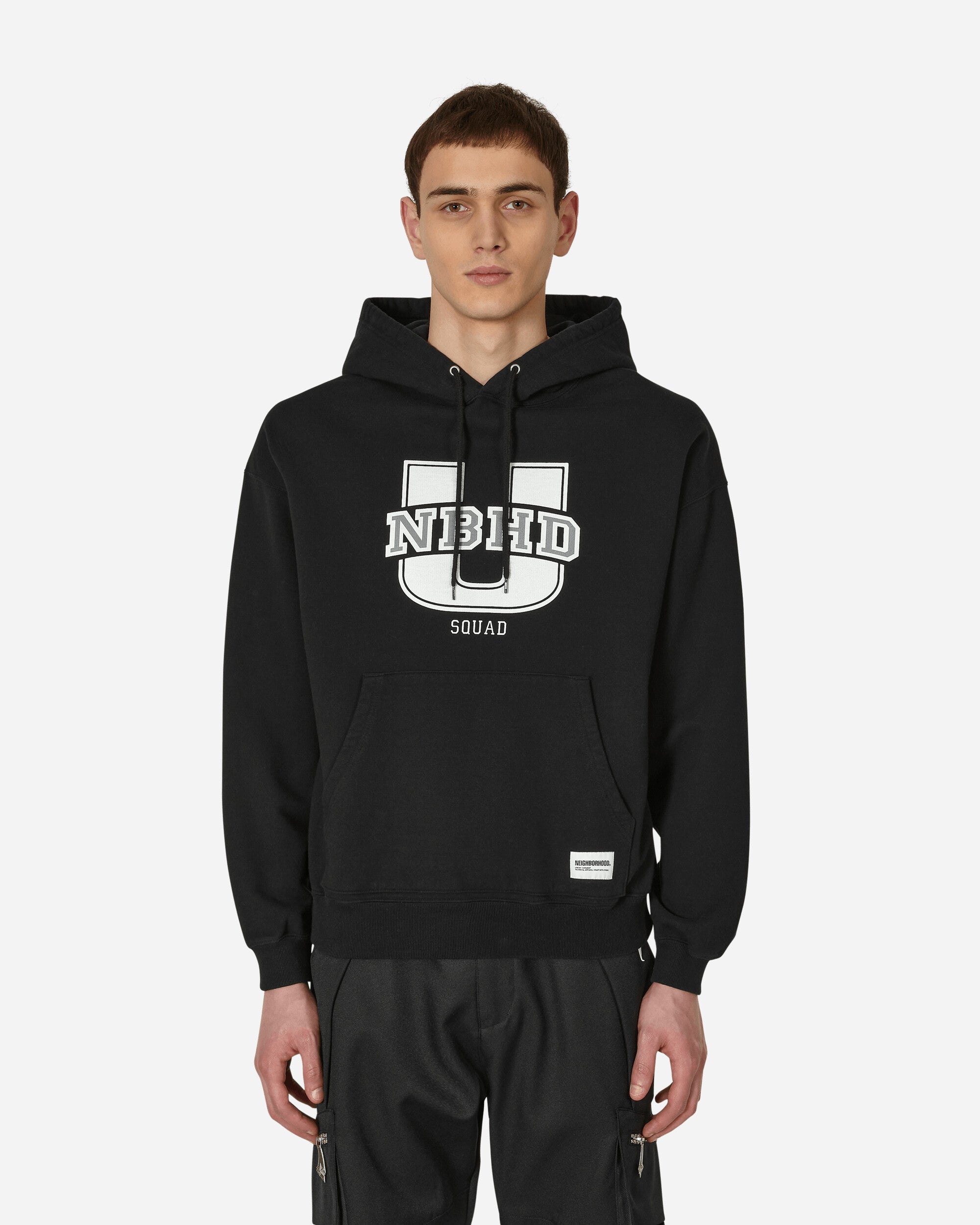 Neighborhood College Hooded Sweatshirt Black - Slam Jam® Official