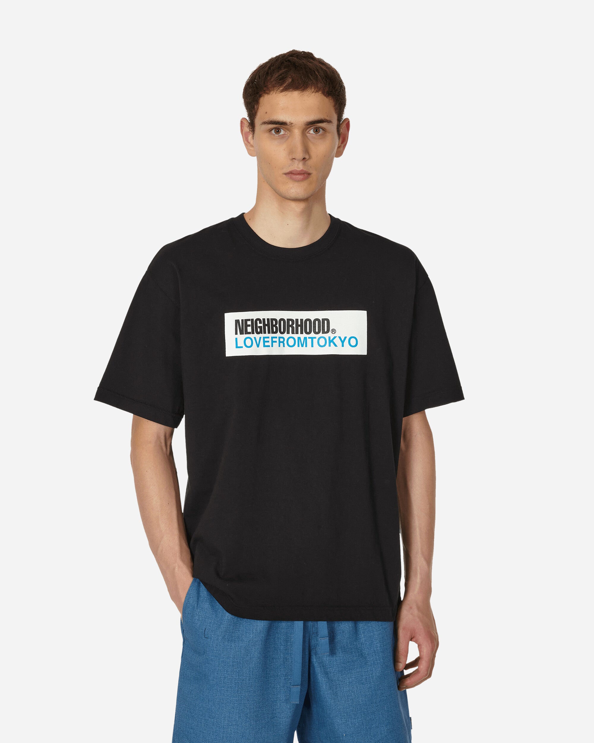 Neighborhood SS-2 T-Shirt Black / Blue - Slam Jam® Official Store