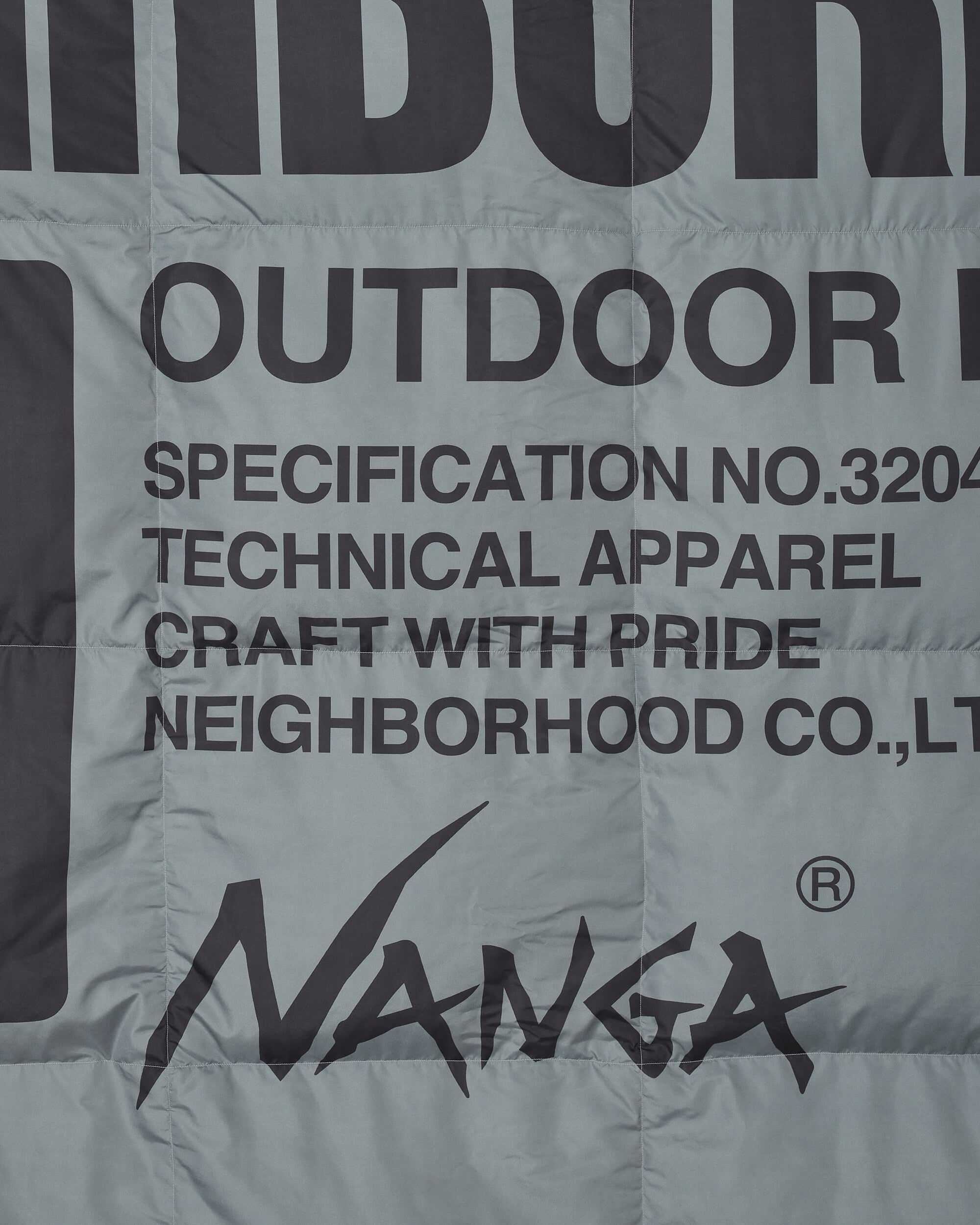 Neighborhood Nanga Down Blanket Single Grey - Slam Jam Official Store