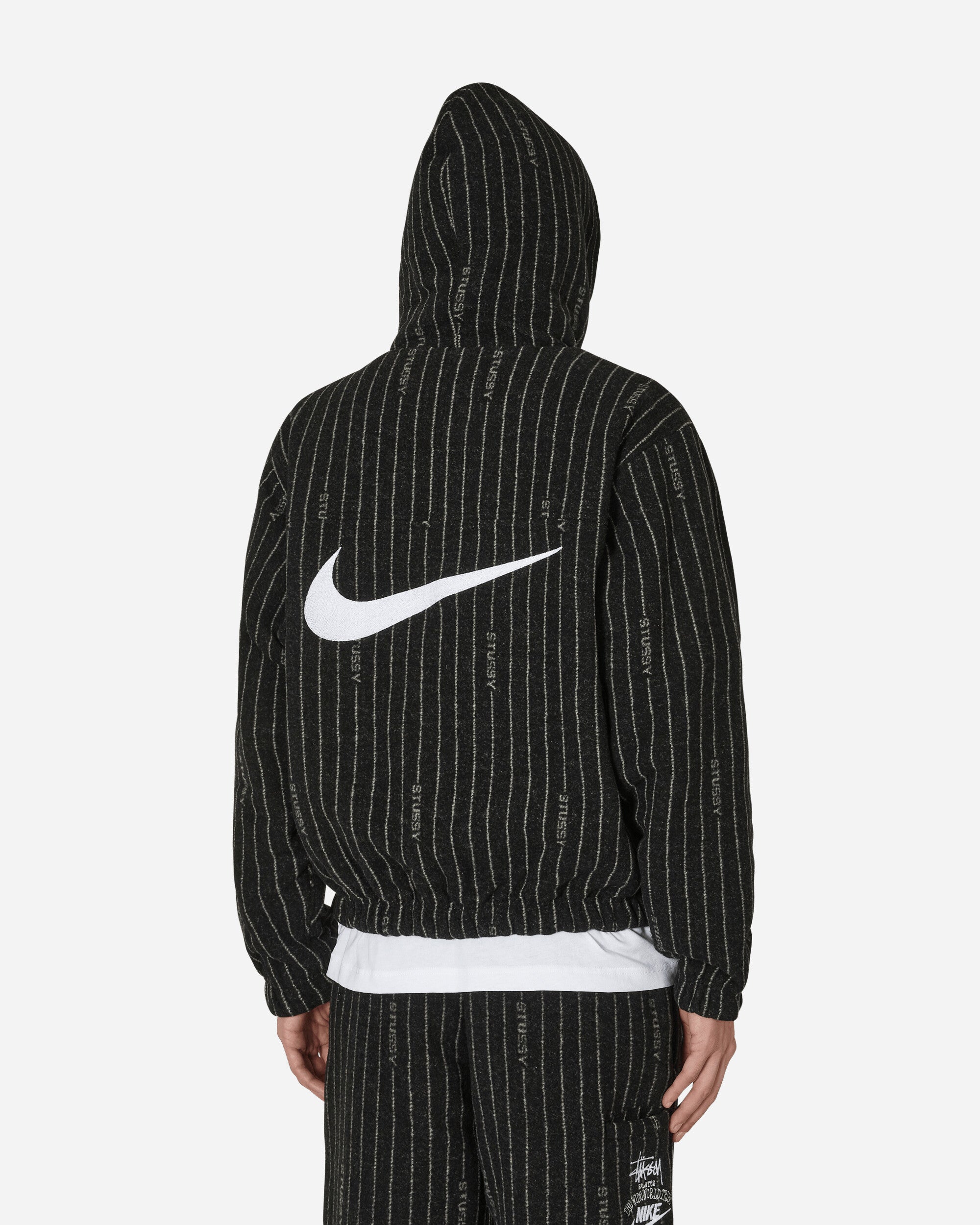 Stussy x Nike Striped Wool Jacket Blackメンズ