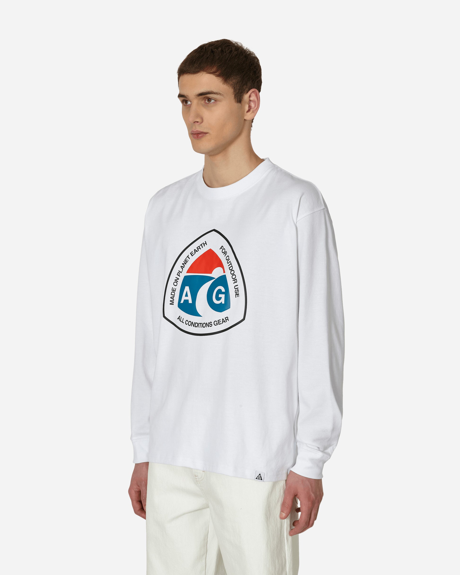 Nike Acg Ls Tee Outdoor Sign White T-Shirts Longsleeve DX9450-100