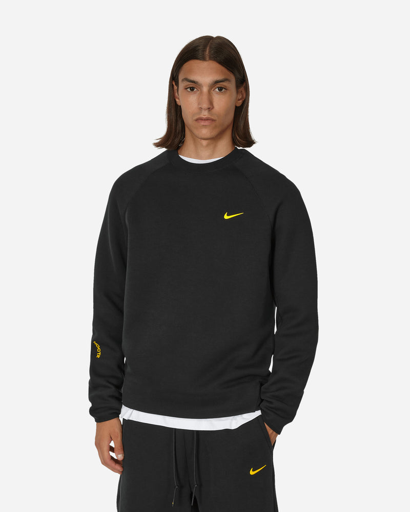 wijs Mm Veeg Nike NOCTA Tech Fleece Crewneck Sweatshirt Black / University Gold
