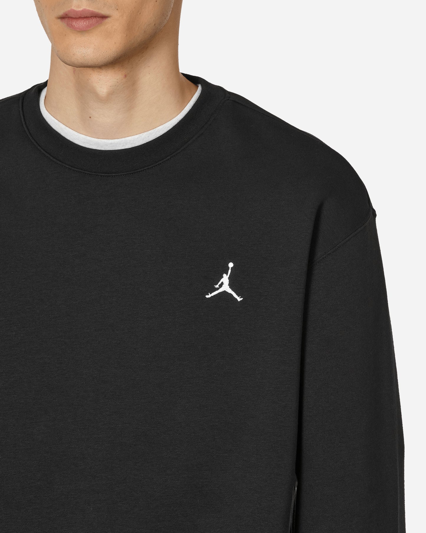 Nike Jordan M J Ess Flc Crew Black/White T-Shirts Longsleeve FJ7776-010
