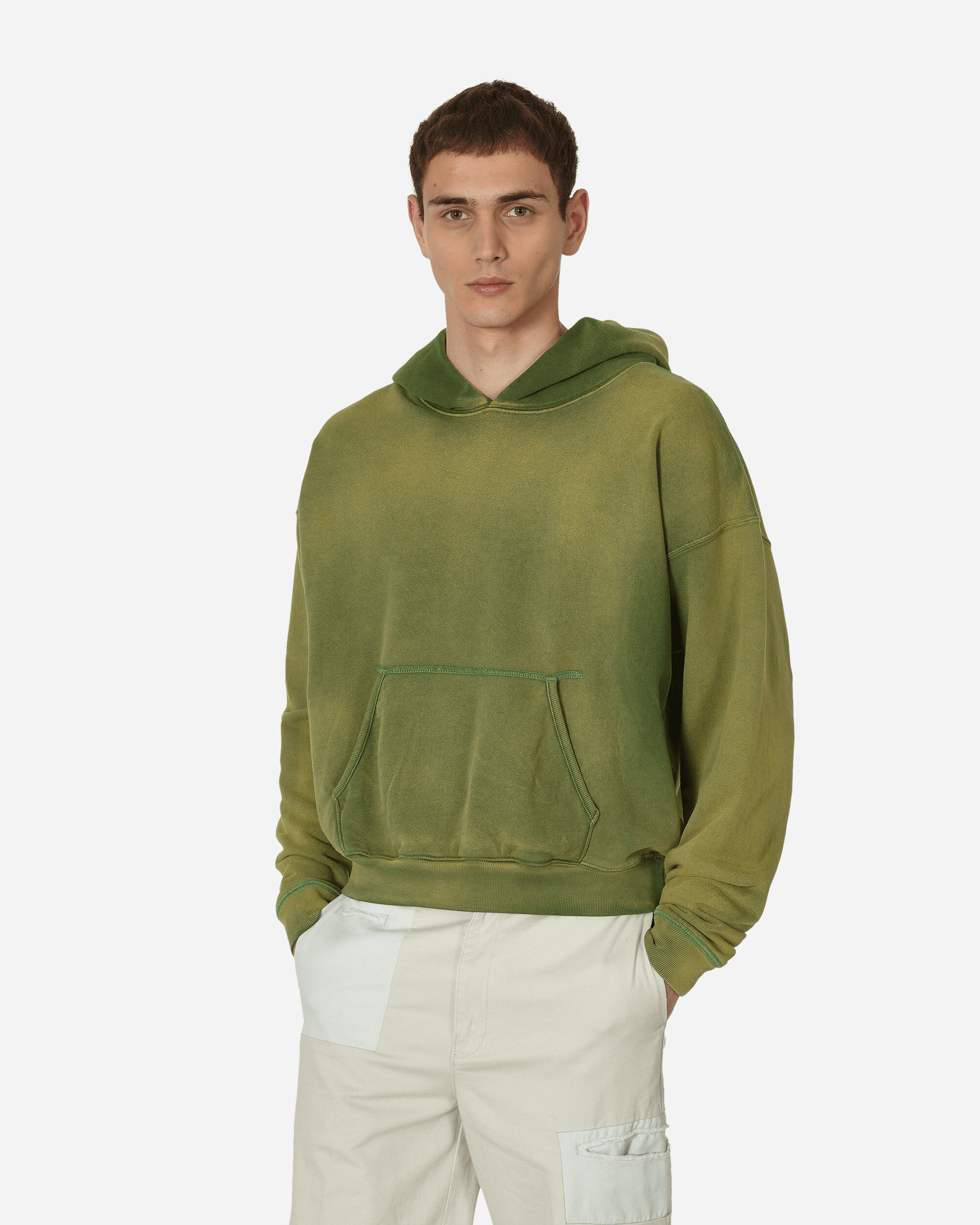 No Maintenance Sun-Faded French Terry Hooded Sweatshirt Olive