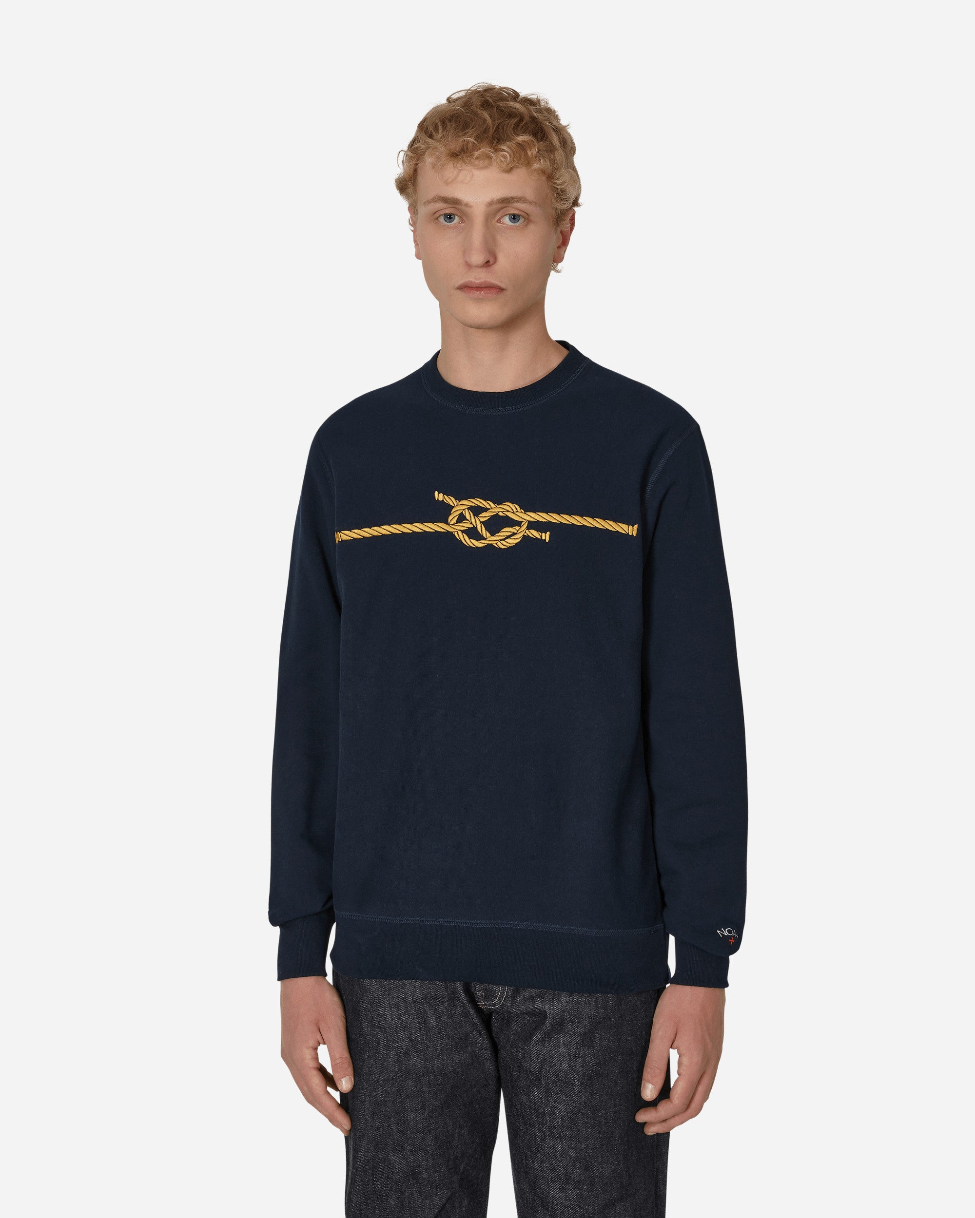 Noah Knot Crewneck Sweatshirt Blue - Slam Jam® Official Store