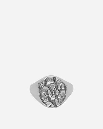 Octi Cracked Melon Signet Ring Silver - Slam Jam® Official Store