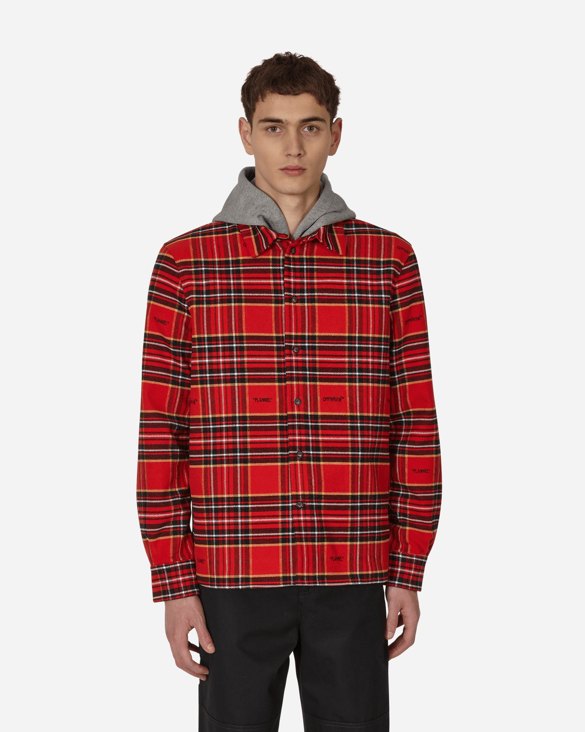 Off white hooded clearance flannel