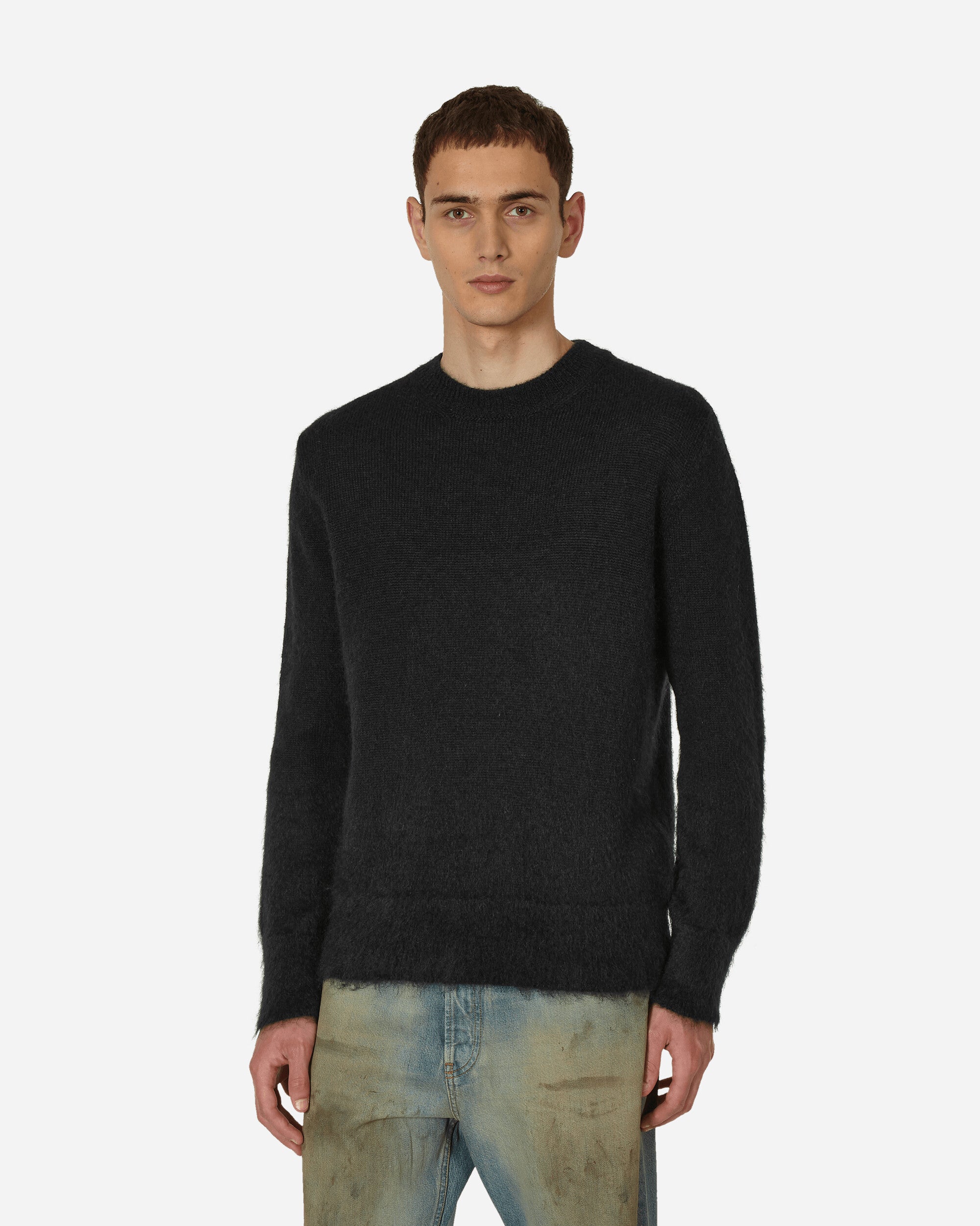 Off-White Mohair Arrow Knit Crewneck Sweater Black - Slam Jam