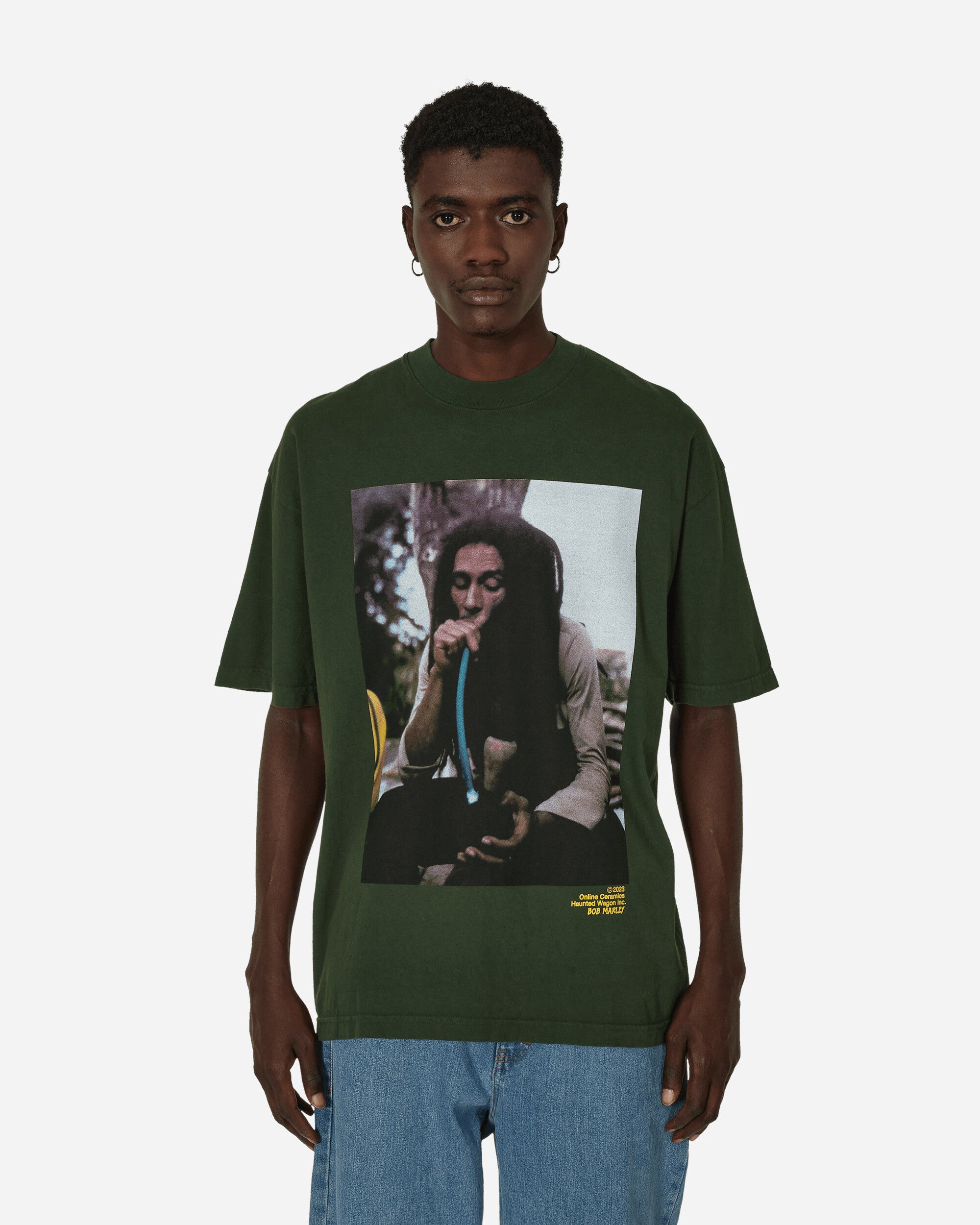 Online Ceramics Bob Marley Don't Let Them Change Green