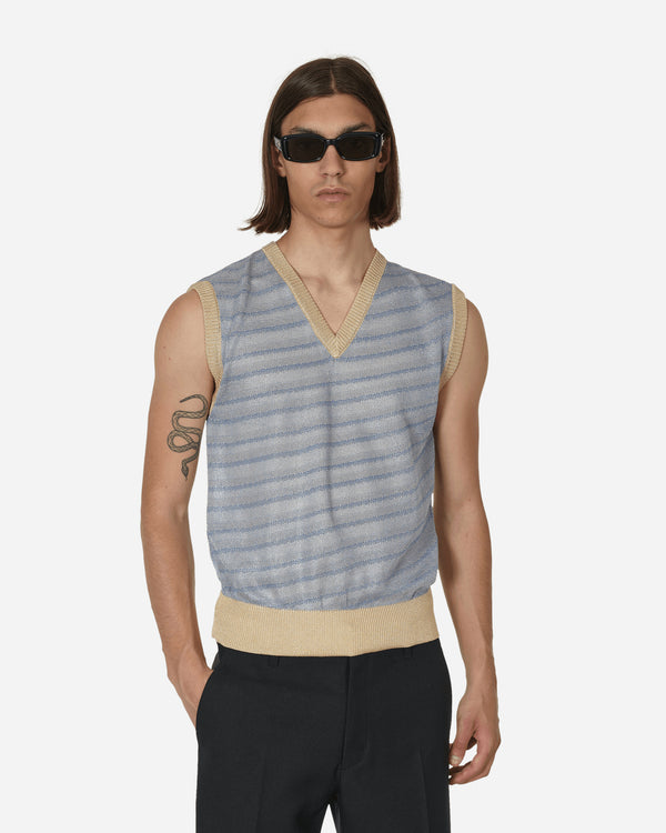 Our Legacy - Static Stripes Knitted Vest Blue