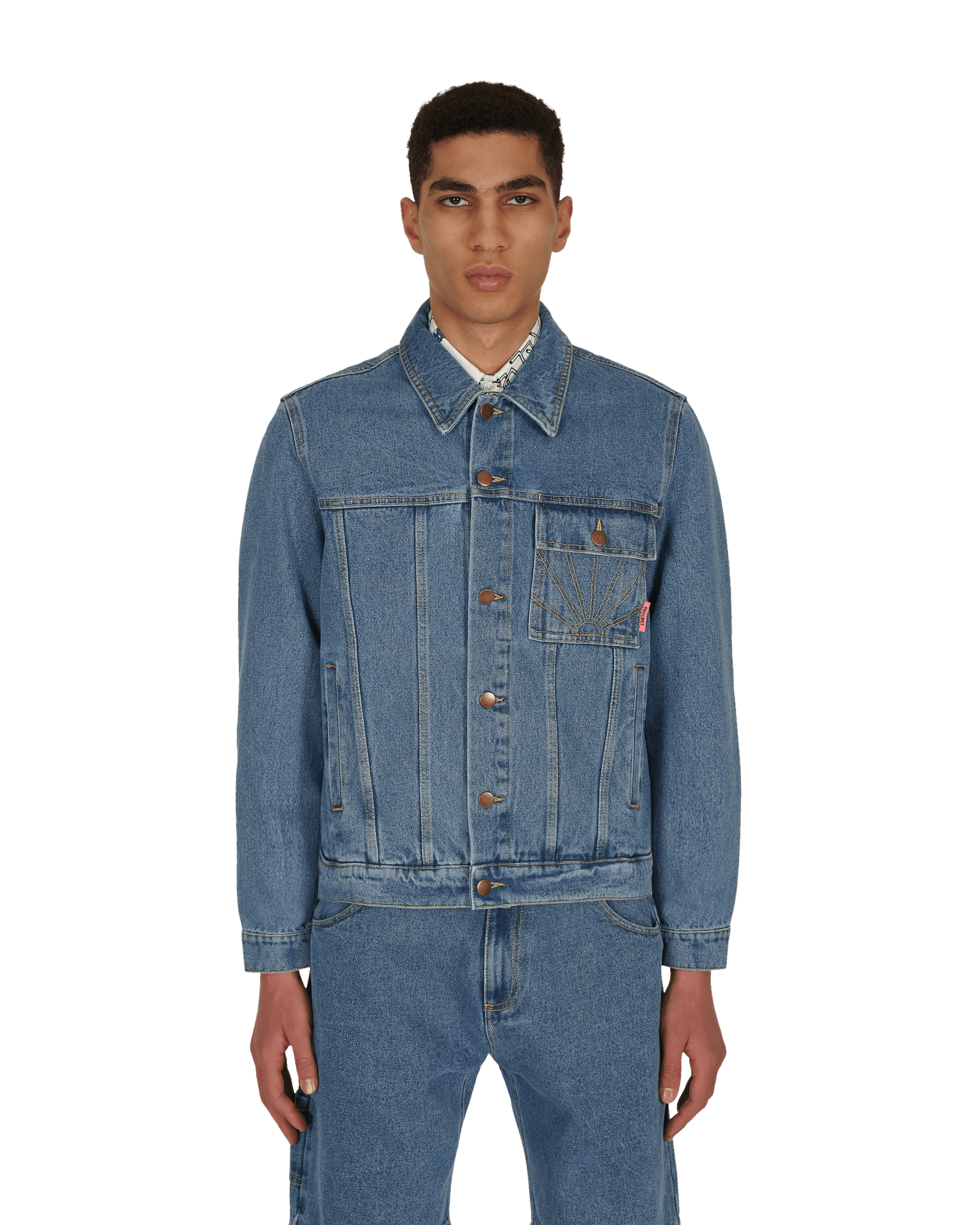 Paccbet Long Blue Coats and Jackets Denim Jackets PACC8J005 2