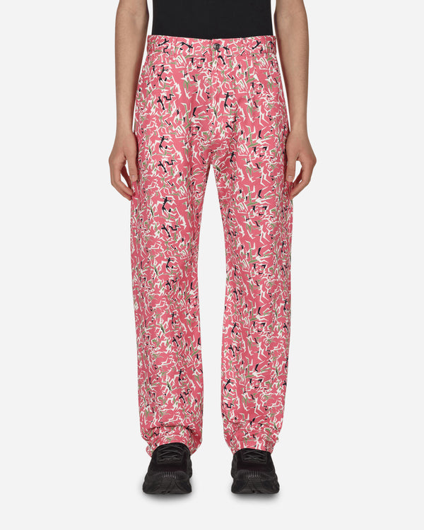 Paccbet - Workwear Floral Pants Pink