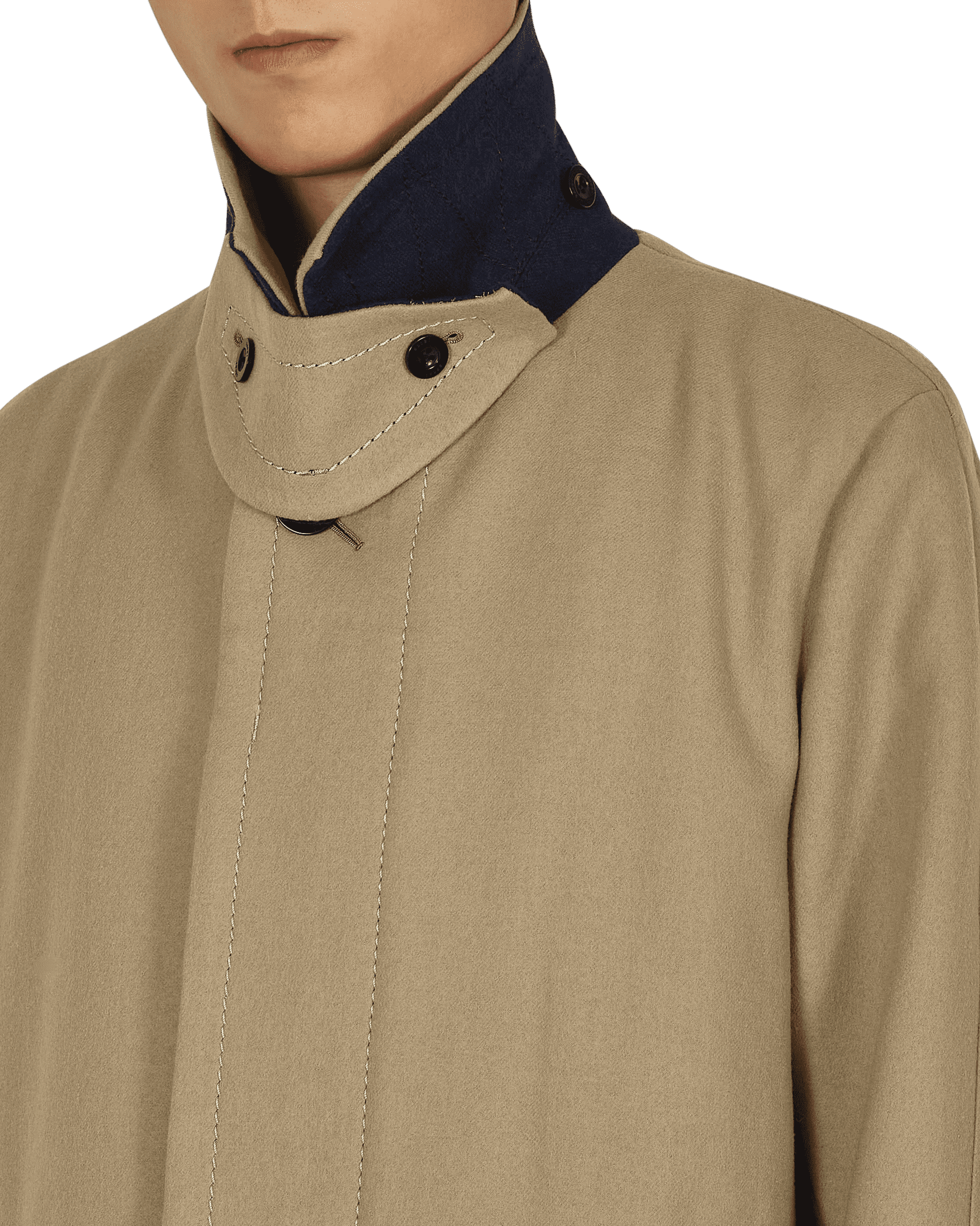 Melton Wool Coat Beige
