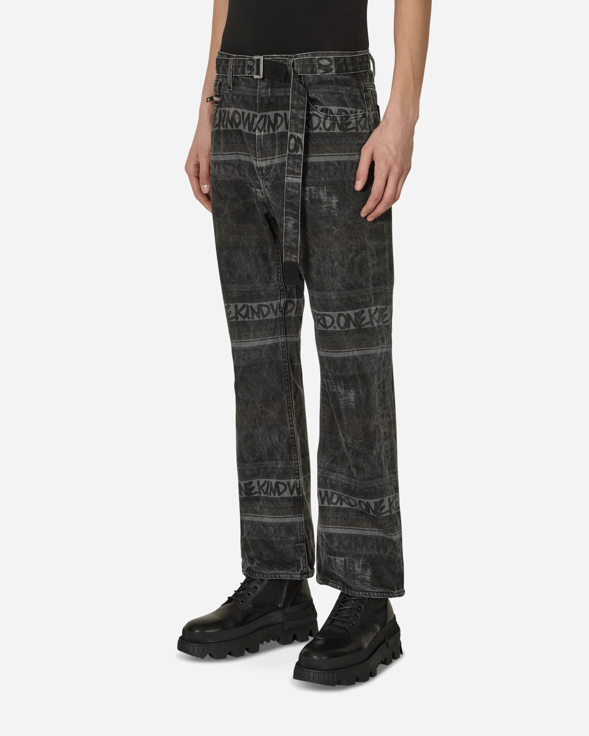 sacai Eric Haze Denim Pants Black - Slam Jam Official Store