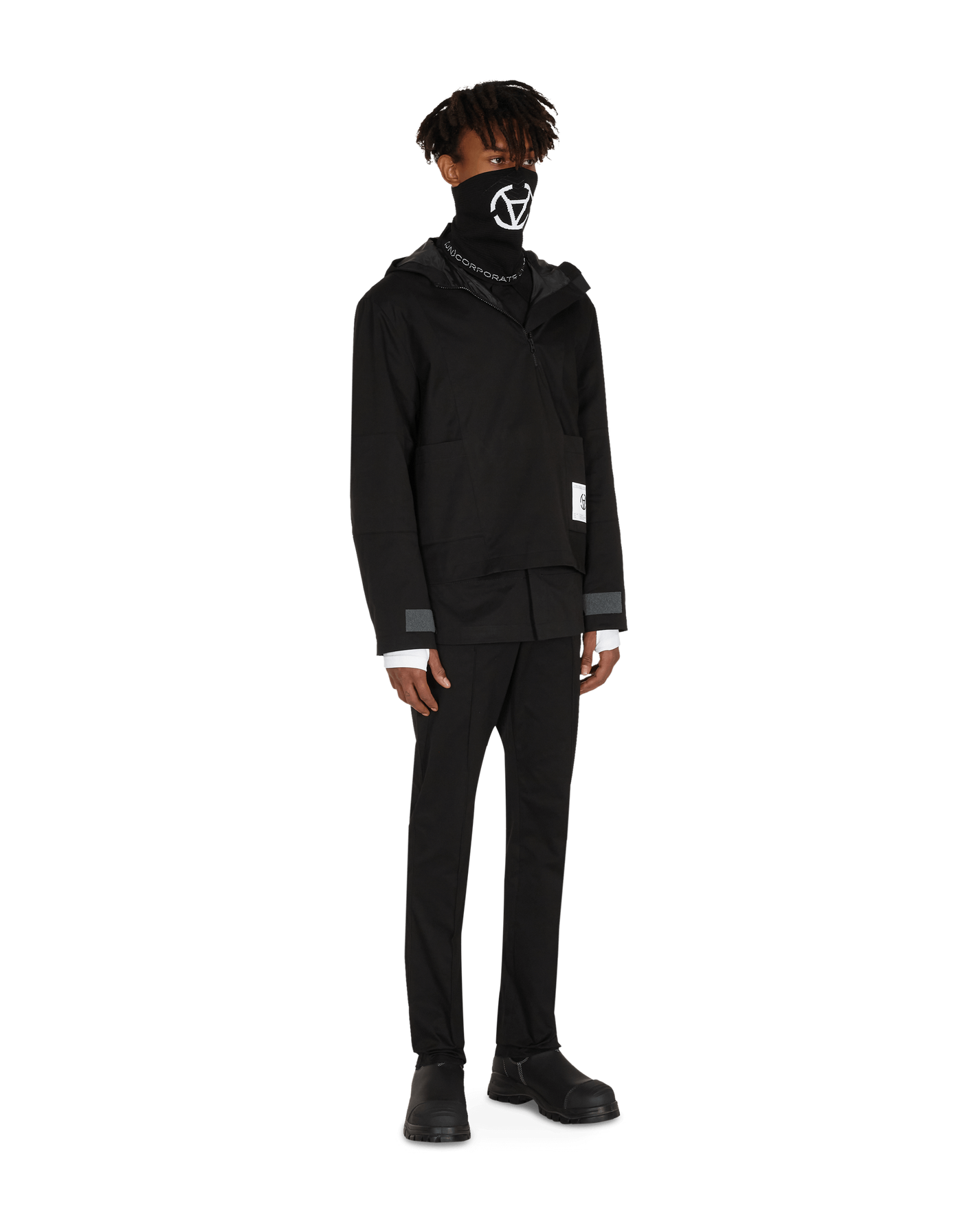 Slam Jam COLLAR MASK Black/White Hats Balaclavas SJZUAC02YA01 BKW001